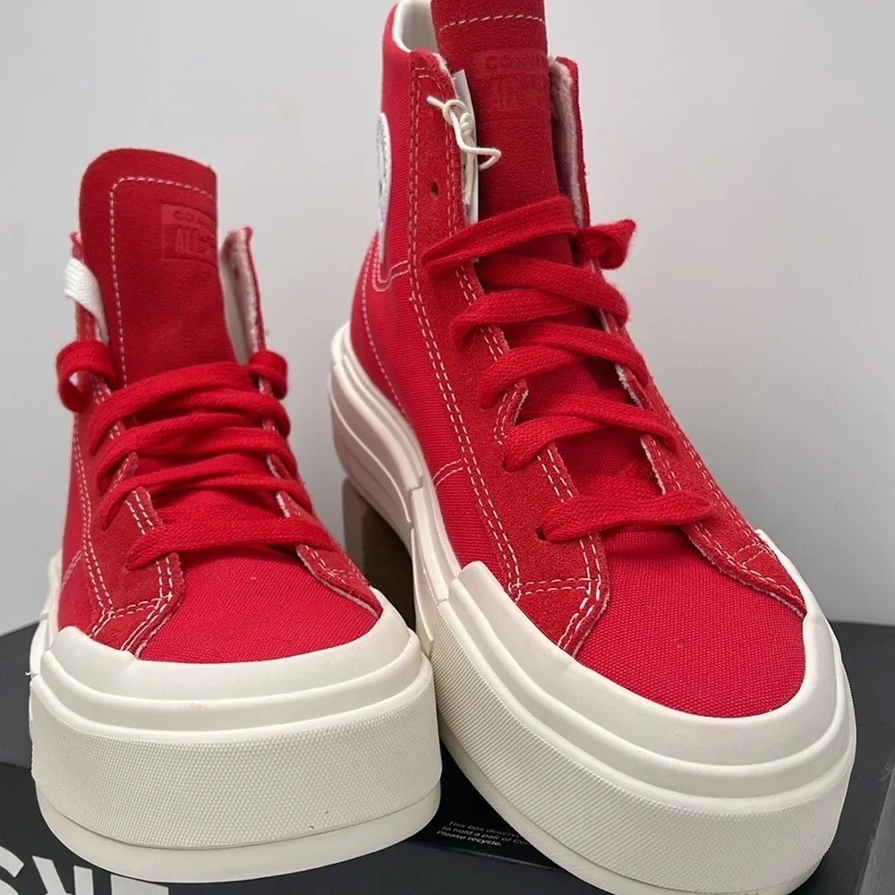 Converse WMNS CTAS CRUISE HI RED/EGRET/BLACK A08284C Platforms Sneakers - Picture 6 of 16